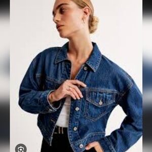 Abercrombie & Fitch Cropped Denim Jacket - Size XS
